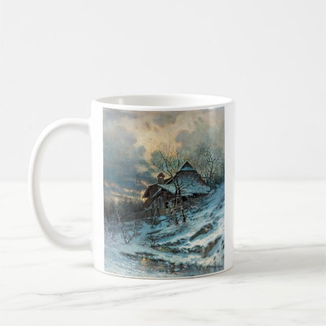 Vintertema av Angyal Vojtech Kaffemugg (Vänster)