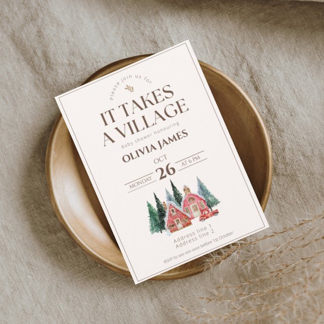 Vintertema: Det tar en bybabydusch Inbjudningar (Skapare uppladdad)