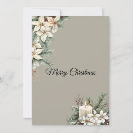 Vintertemabeige Julkort