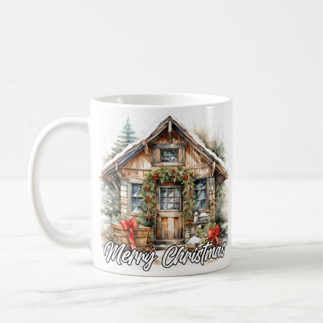 Vintertid God Jul Stuglandet Kaffemugg (Vänster)