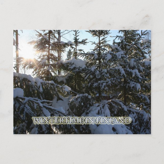 vintertid i Finland Vykort (Framsida)