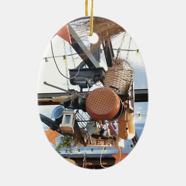 Vintertid Julgransprydnad Keramik (Baksidan)