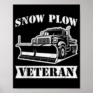 Vintertjänst Snöplog Veteran Pensionerad Rolig Snö Poster