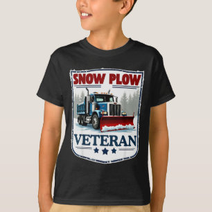 Vintertjänst Snöplog Veteran Pensionerad Rolig Snö T Shirt