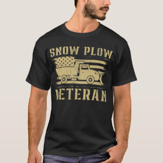 Vintertjänst Snöplog Veteran Pensionerad Rolig T Shirt