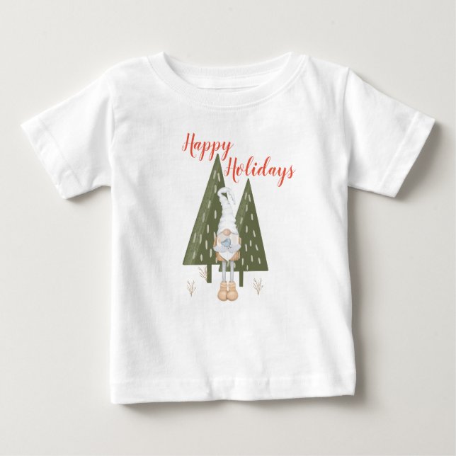 Vintertomte God Jul Matchande T Shirt (Framsida)