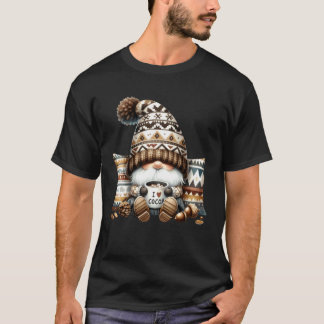 Vintertomte hösttillbehör med het choklad-muggar t shirt
