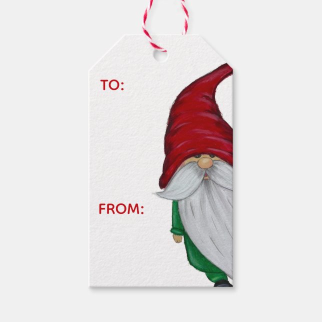 Vintertomte presentetikett (Framsidan)