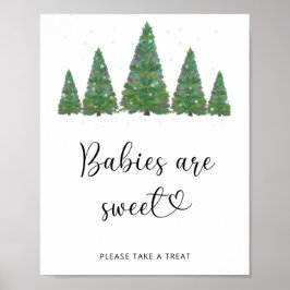 Vinterträd bebisar svettar poster