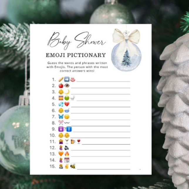 Vinterträd dekoration Baby emoji spel (Skapare uppladdad)