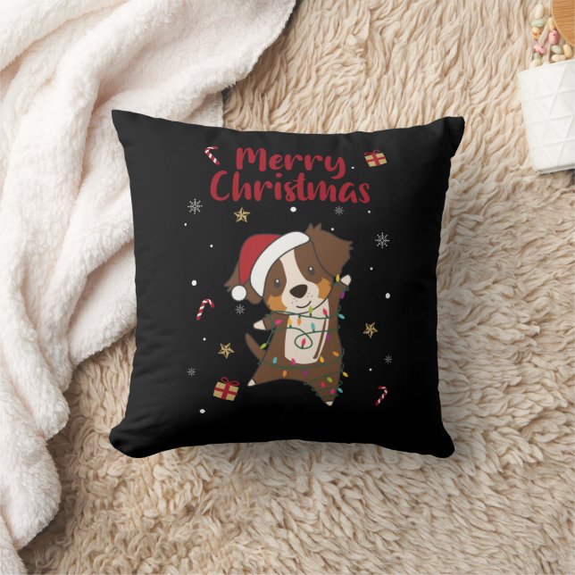 Vintertråd för australian shepherd God jul P Kudde (Filt)