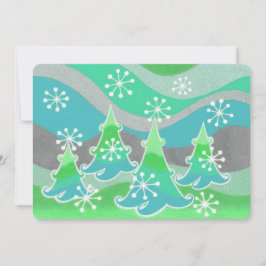 Vinterträd Grön inbjudan