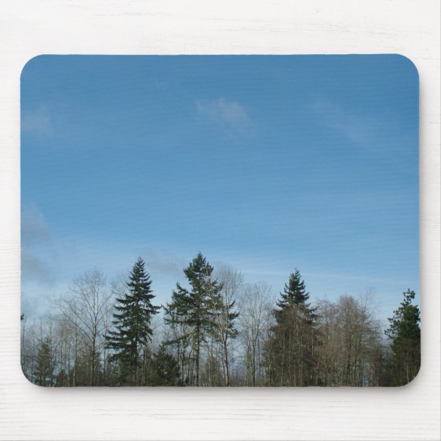 vinterträd och blå himmel musmatta (Framsidan)