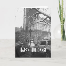 Vintertrafikkortet Black and White Photo Helgdag C Helgkort