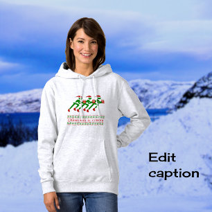 Vinterträning anpassad text jul idrottare t shirt