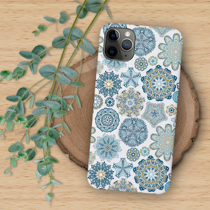 Vinterturkos Teal Blue Mandala Art Mönster