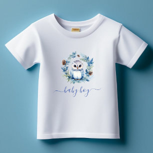 Vinteruggla Vattenfärg Pojke Baby T-Shirt