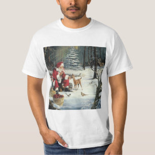 Vinterunderland jultomten och Hjort White T Shirt
