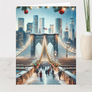 Vinterundret. Brooklyn Bridge - New York Kort