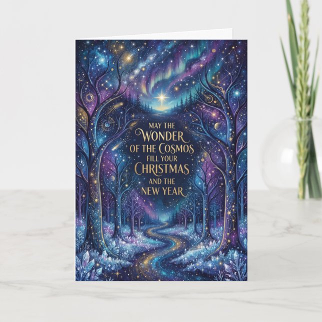 Vinterundret Celestial Julkort Kort (Framsida)