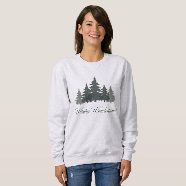 Vinterundret damsvärmemössa t shirt (Hel framsida)