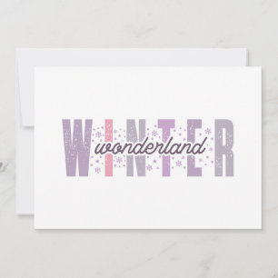 Vinterundret - Festlig Typografi Konst Kort
