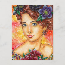 "Vinterundret: Hellebore" vintertema vykort