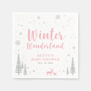 Vinterundret Vinter Babyshower Pappersservett