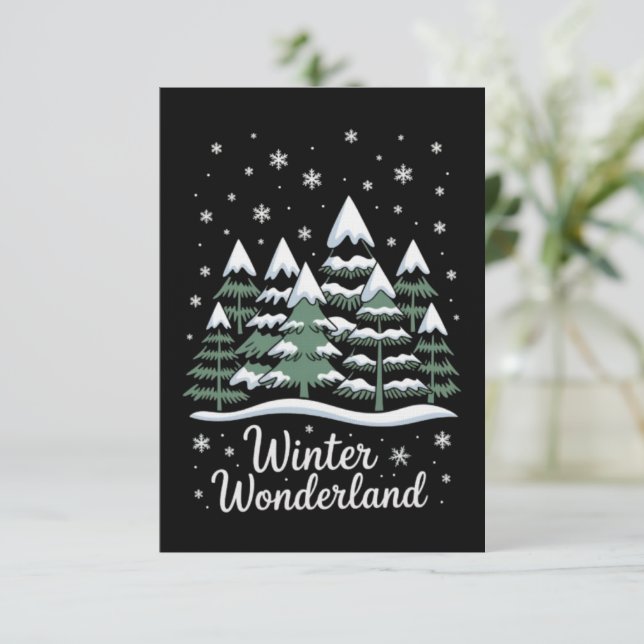 Vinterundretäd jul familj crew  inbjudningar (Stående Fram)