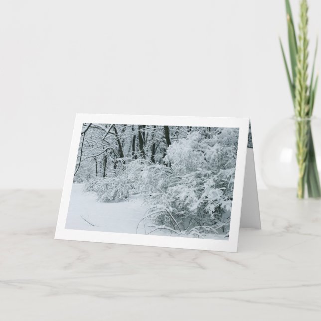 Vinterundretland - Snöklädd lövverk Helgkort (Framsida)