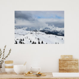 Vinterundretland vid Velika Planina, Slovenien Poster