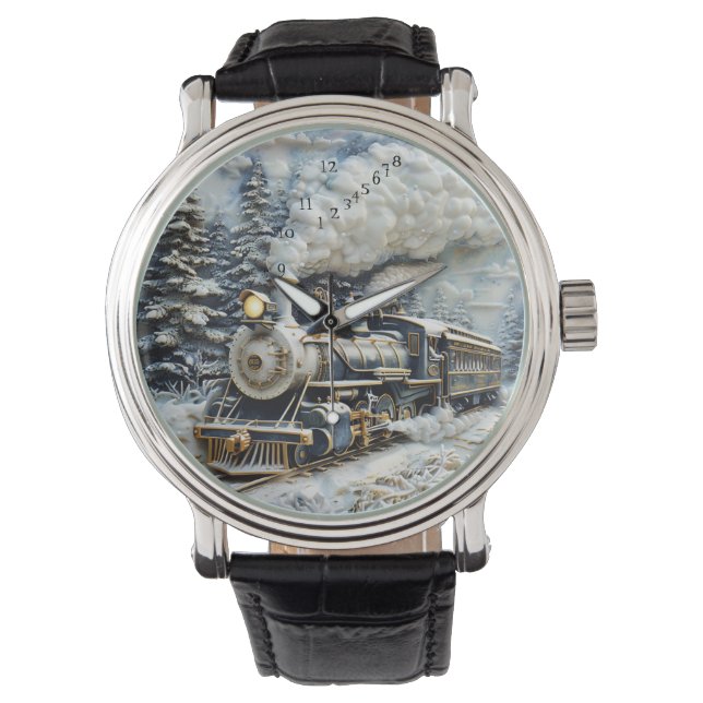 Vinterundrets ångtåg. armbandsur (Framsida)
