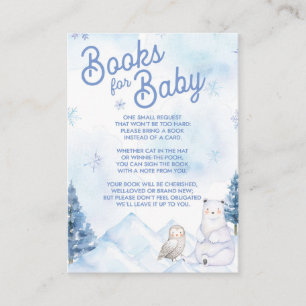 Vinterundrets Baby Shower Böcker För Bebis Tilläggskort