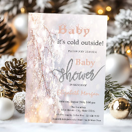 Vinterundrets grenar Baby Shower Inbjudningar