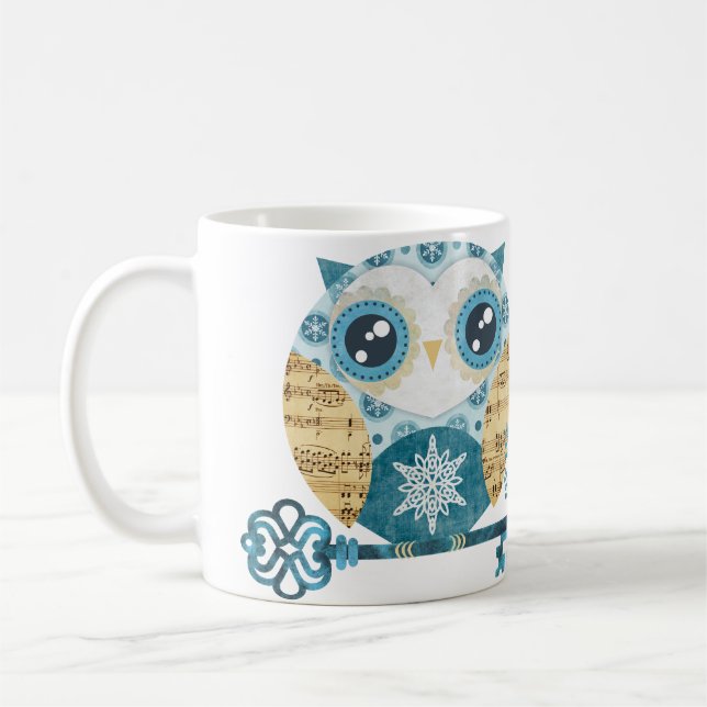 Vinterundrets Mug med ugglebrev Kaffemugg (Vänster)