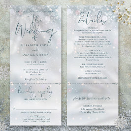 Vinterundrets snö Allt i ett bröllop Inbjudningar