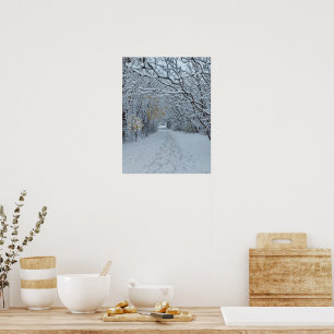 Vinterundrets snöpark tom kort poster