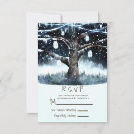 Vinterundrets Träd Belysning & Glasburkar RSVP Sva OSA Kort