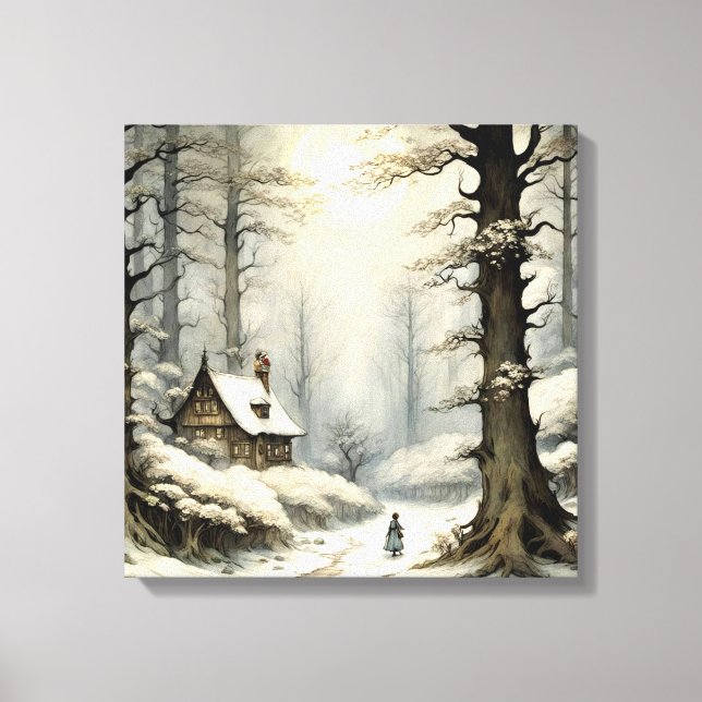 Vinterutflykts Canvas Art (Framsida)