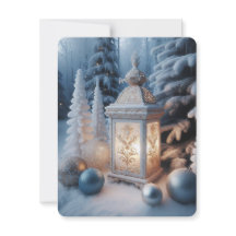 Vinterutsmyckad Frostad Lykta