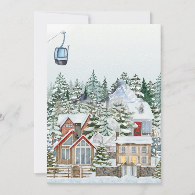 Vintervacker julby julkort (Framsida)