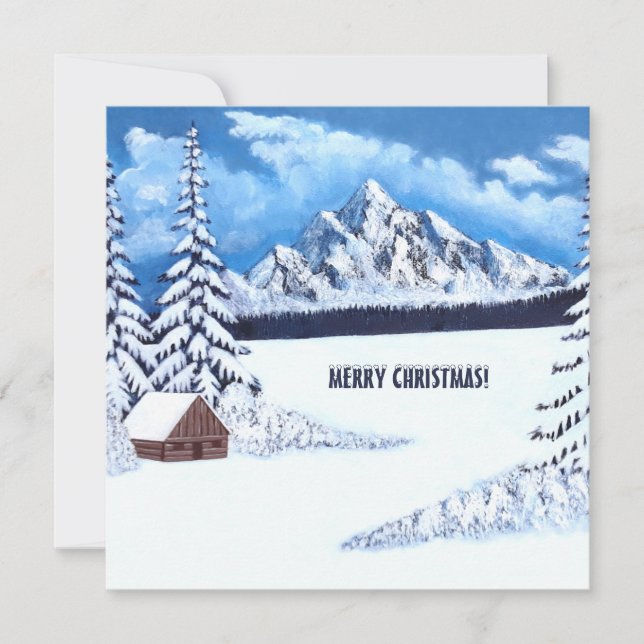 Vintervacker Kort för Högtider (Framsida)