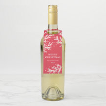 Vintervacker presentetikett för flaska