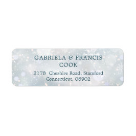 Vintervackra snöflingor returadress etikett