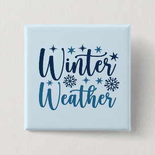 Vinterväder - snötypografi för Helgdag Knapp