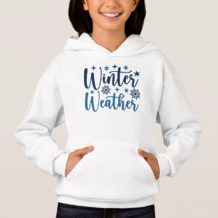 Vinterväder - snötypografi för Helgdag T Shirt