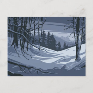 Vinterväder - vykort för illustration