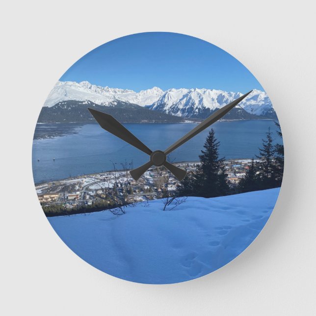 Vinterväggslås för kustbevakning rund klocka (Framsida)