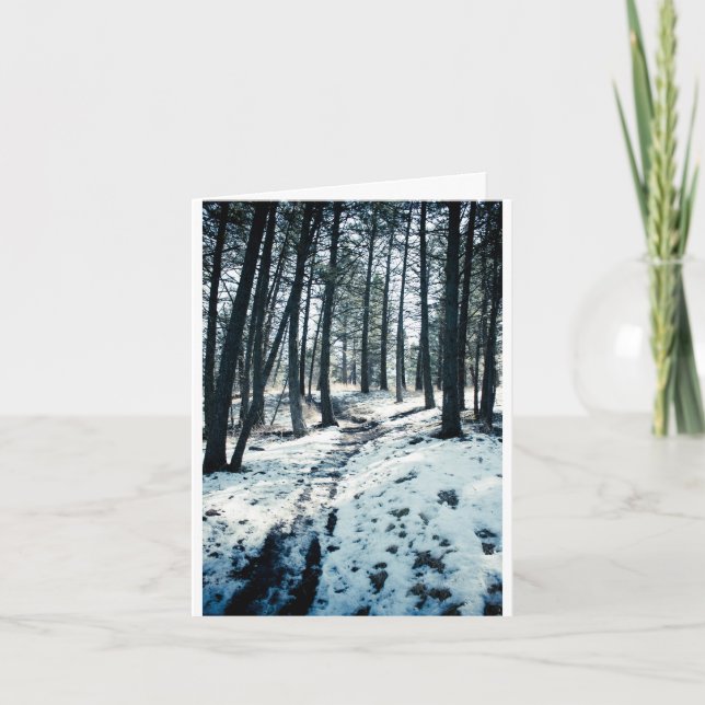 Vintervägjulkort Helgkort (Framsida)