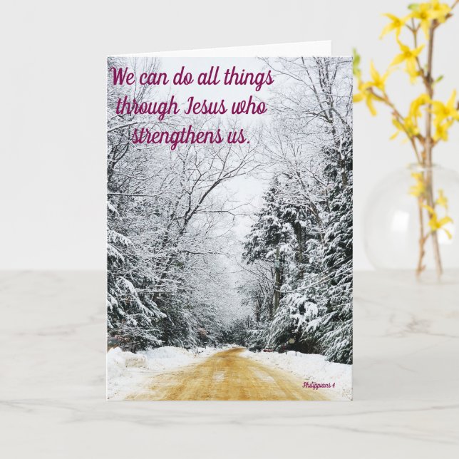 Vintervägs karta kort (Gul blomma)